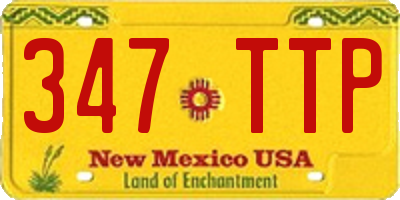 NM license plate 347TTP