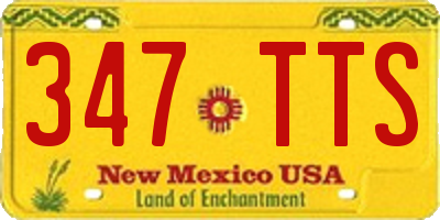 NM license plate 347TTS