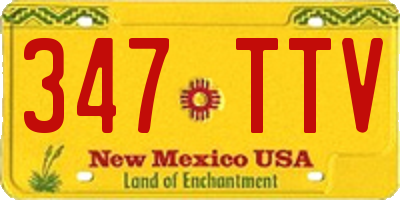 NM license plate 347TTV