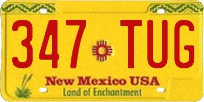 NM license plate 347TUG