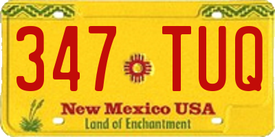 NM license plate 347TUQ