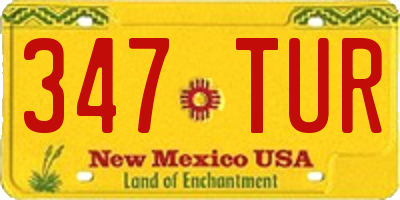 NM license plate 347TUR