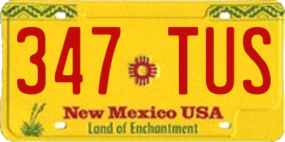 NM license plate 347TUS