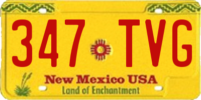 NM license plate 347TVG