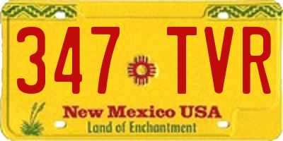 NM license plate 347TVR