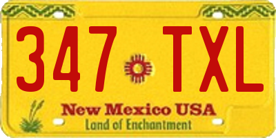 NM license plate 347TXL