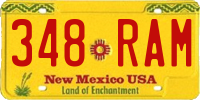 NM license plate 348RAM