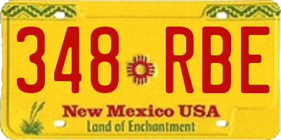 NM license plate 348RBE