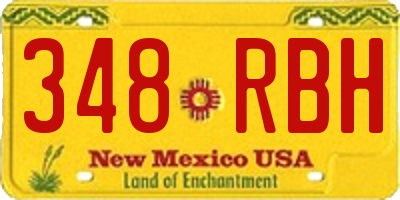 NM license plate 348RBH