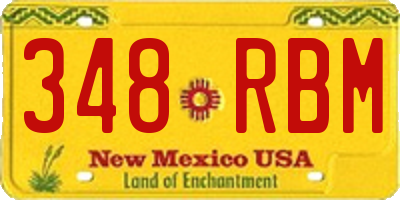 NM license plate 348RBM