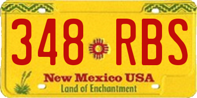 NM license plate 348RBS