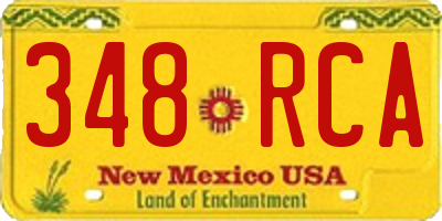 NM license plate 348RCA