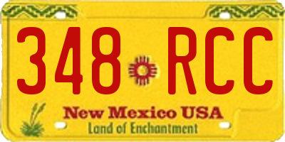 NM license plate 348RCC