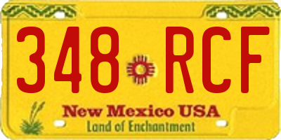 NM license plate 348RCF
