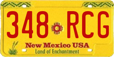 NM license plate 348RCG