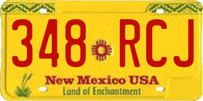 NM license plate 348RCJ