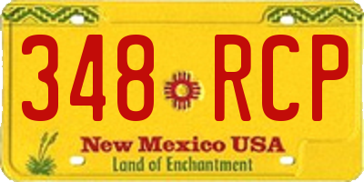 NM license plate 348RCP