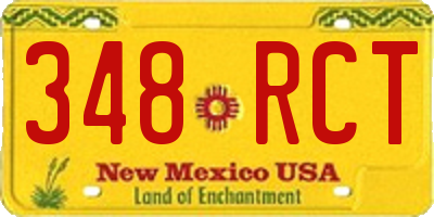 NM license plate 348RCT