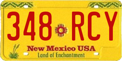 NM license plate 348RCY