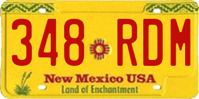 NM license plate 348RDM