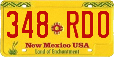 NM license plate 348RDO