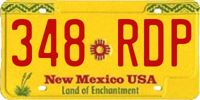 NM license plate 348RDP