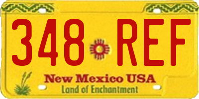NM license plate 348REF