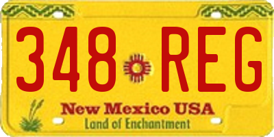 NM license plate 348REG