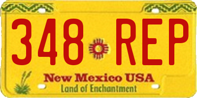 NM license plate 348REP