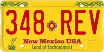 NM license plate 348REV