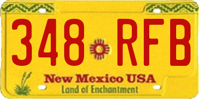 NM license plate 348RFB