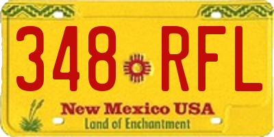 NM license plate 348RFL