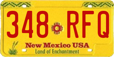 NM license plate 348RFQ