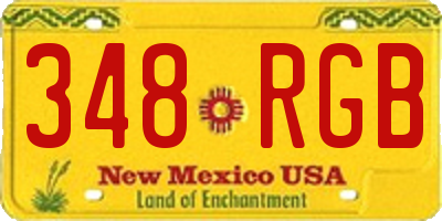 NM license plate 348RGB