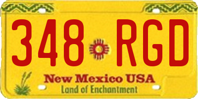NM license plate 348RGD