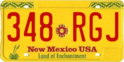 NM license plate 348RGJ