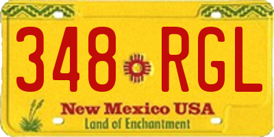 NM license plate 348RGL
