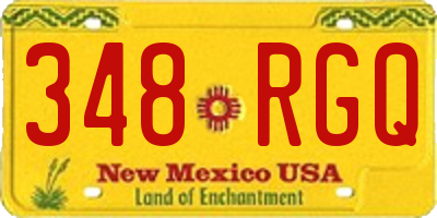 NM license plate 348RGQ