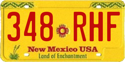 NM license plate 348RHF