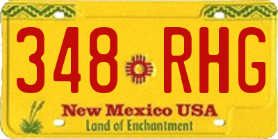 NM license plate 348RHG