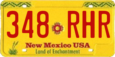NM license plate 348RHR