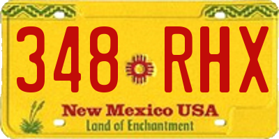NM license plate 348RHX
