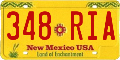 NM license plate 348RIA