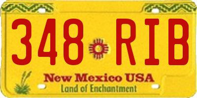 NM license plate 348RIB