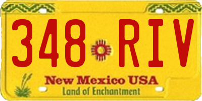 NM license plate 348RIV