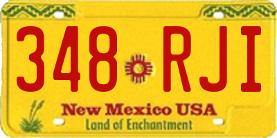 NM license plate 348RJI