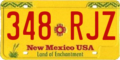 NM license plate 348RJZ