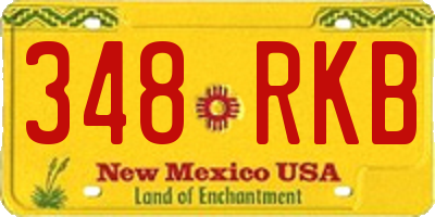 NM license plate 348RKB
