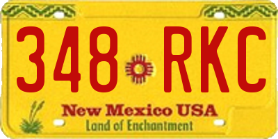 NM license plate 348RKC