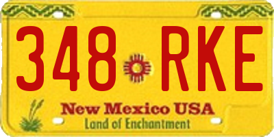 NM license plate 348RKE